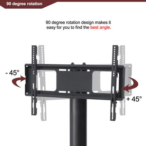 English Elm Black Tempered Glass Three Tier Tv Stand with Swivel Mount for Modern Living Rooms W24105047