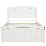 Hearth and Haven Wood Platform Bed with Headboard, Footboard and Wood Slat Support WF190781AAK