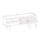 Liberty 62.99" Mid-Century Modern TV Stand in White 201AMC6 Manhattan Comfort