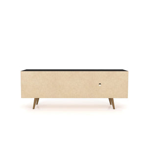 Liberty 62.99" Mid-Century Modern TV Stand in Black 201AMC8 Manhattan Comfort