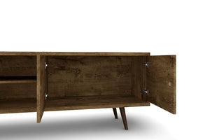 Manhattan Comfort Liberty Mid-Century Modern TV Stand Rustic Brown 201AMC9