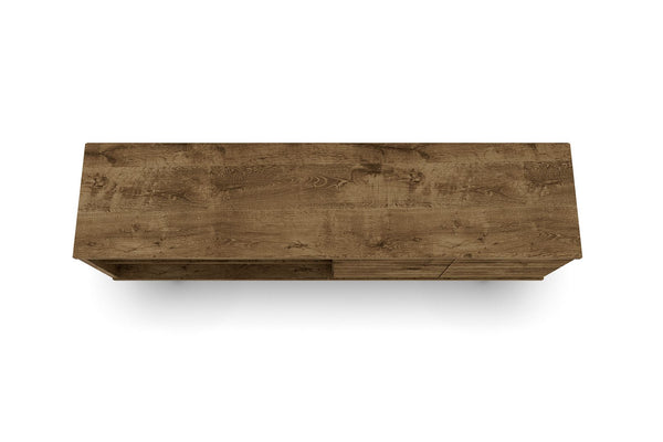 Manhattan Comfort Liberty Mid-Century Modern TV Stand Rustic Brown 201AMC9