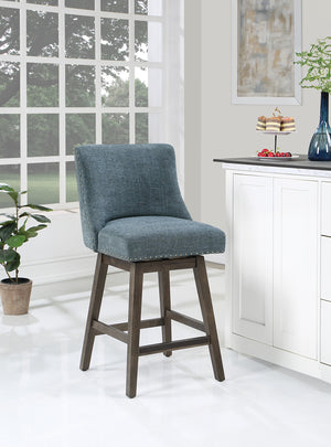 OSP Home Furnishings Granville 26" Swivel Stool Navy / Grey