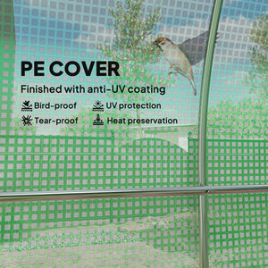 English Elm Walk-in Tunnel Greenhouse Galvanized Steel Hoop Frame Uv Resistant Pe Cover Outdoor T3971P415091