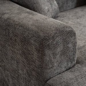 English Elm Modern curved sofa with extra-deep seat, cloudlike sponge support, high-carbon spring core, breathable cotton-linen fabric for lasting comfort and durability Gray W2012S00007