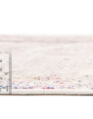 Unique Loom Deepa Babble Machine Made Abstract Rug Ivory, Blue/Ivory/Gold/Light Blue/Purple 2' 6" x 12' 2"