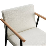 Christopher Knight Home® - Noble House - Dining Chair(Fabric-Beige+Plywood+Iron-Black)