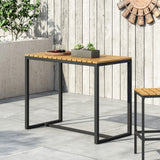 Christopher Knight Home® - Noble House - Elkhart Outdoor Modern Industrial Acacia Wood Bar Table