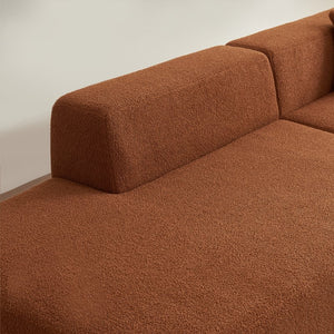 English Elm Modular Sectional Couch - Cozy Sherpa L-Shape 5-Seater Sofa With Chaise For Modern Living Spaces W1765S00085