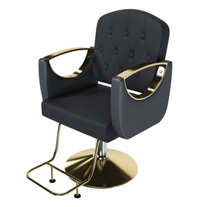 English Elm Hydraulic Salon Chair with Foot Pump Swivel Base Pu Leather Seat for Barber Tattoo Spa W2700P410954