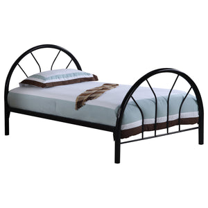 English Elm Kingston Twin Over Full Metal Bunk Bed with Sleek Tubular Frame, Dorm-Chic Design and Space-Saving Style Black B062P340734