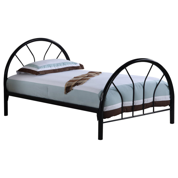 English Elm Kingston Twin Over Full Metal Bunk Bed with Sleek Tubular Frame, Dorm-Chic Design and Space-Saving Style Black B062P340734