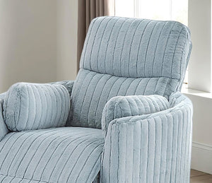 English Elm Contemporary Power Recliner with Plush High-Density Foam, Soft Track Arms, Hardwood Frame, Oversized Seat Sky Blue 39 L x 32 W x 26 H B2741P391180