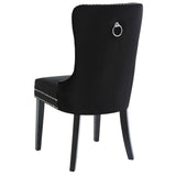 !nspire Rizzo Side Chair Black/Black Velvet/Solid Wood