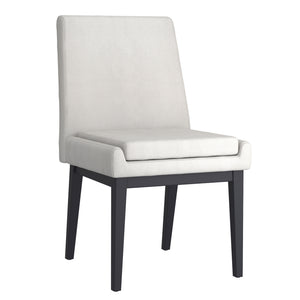 Worldwide Home Furnishings Cortez-side Chair – Contemporary Design With Comfort, Perfect For Modern Dining Spaces And Style Beige Fabric,Black Fabric,Metal 202-081beg_Bk