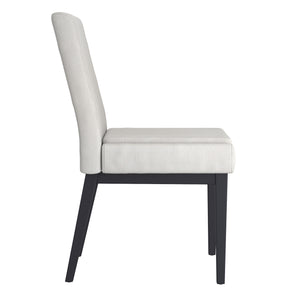 Worldwide Home Furnishings Cortez-side Chair – Contemporary Design With Comfort, Perfect For Modern Dining Spaces And Style Beige Fabric,Black Fabric,Metal 202-081beg_Bk