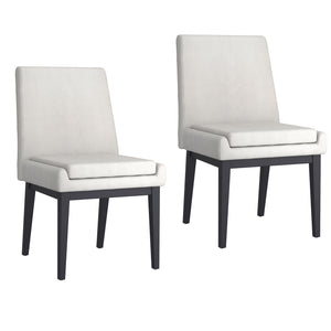 Worldwide Home Furnishings Cortez-side Chair – Contemporary Design With Comfort, Perfect For Modern Dining Spaces And Style Beige Fabric,Black Fabric,Metal 202-081beg_Bk