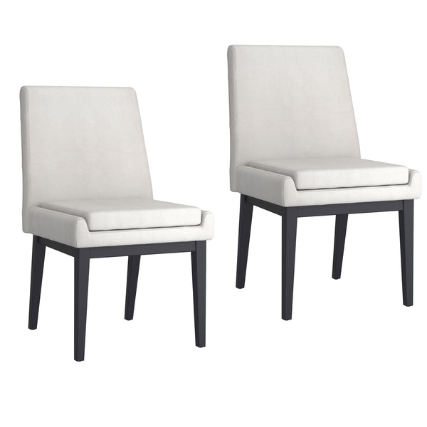 Worldwide Home Furnishings Cortez-side Chair – Contemporary Design With Comfort, Perfect For Modern Dining Spaces And Style Beige Fabric,Black Fabric,Metal 202-081beg_Bk