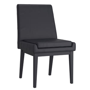 Worldwide Home Furnishings Cortez-side Chair – Contemporary Design With Comfort, Perfect For Modern Dining Spaces And Style Black Pu,Black Faux Leather,Metal 202-081blk_Bk