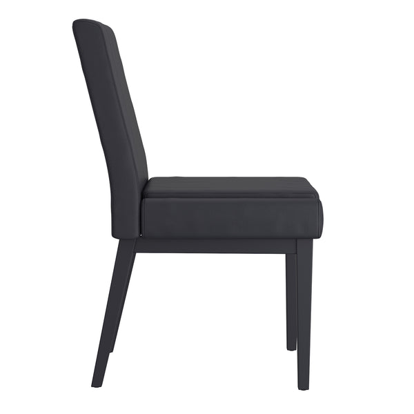 Worldwide Home Furnishings Cortez-side Chair – Contemporary Design With Comfort, Perfect For Modern Dining Spaces And Style Black Pu,Black Faux Leather,Metal 202-081blk_Bk