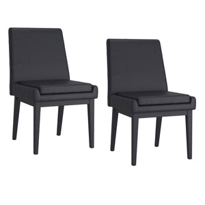 Worldwide Home Furnishings Cortez-side Chair – Contemporary Design With Comfort, Perfect For Modern Dining Spaces And Style Black Pu,Black Faux Leather,Metal 202-081blk_Bk
