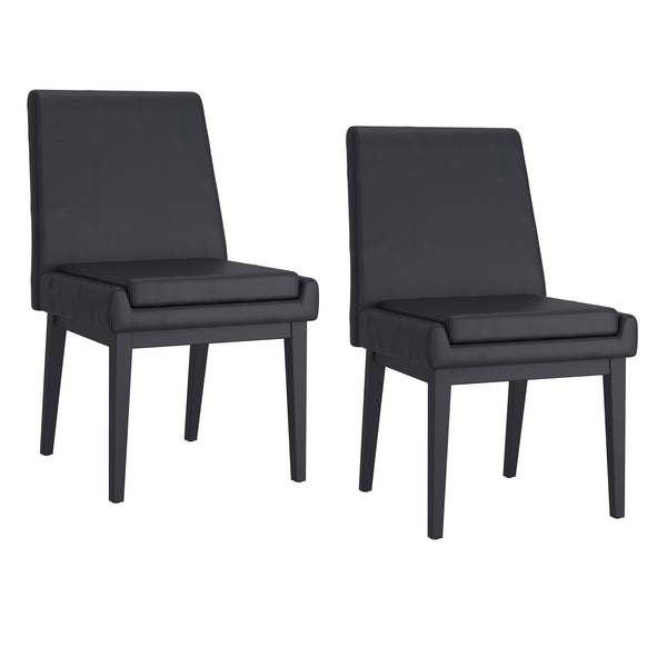 Worldwide Home Furnishings Cortez-side Chair – Contemporary Design With Comfort, Perfect For Modern Dining Spaces And Style Black Pu,Black Faux Leather,Metal 202-081blk_Bk
