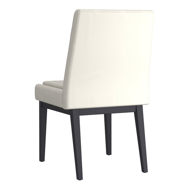 Worldwide Home Furnishings Cortez-side Chair – Contemporary Design With Comfort, Perfect For Modern Dining Spaces And Style Beige Pu,Black Faux Leather,Metal 202-081pubg_Bk