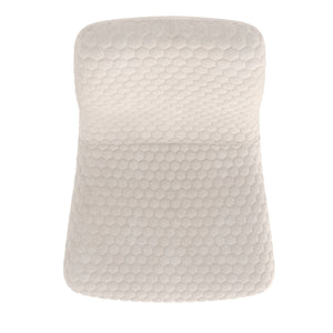 Worldwide Home Furnishings Brixx-side Honeycomb Upholstered Chair - Elevate Your Dining Experience With Classic Style & Comfort Beige Fabric,Black Fabric,Metal 202-083beg