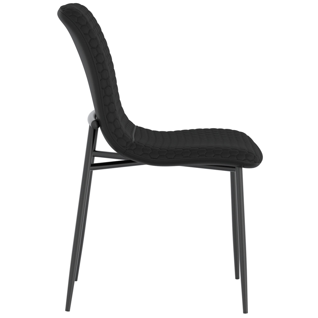 !nspire Brixx Side Chair Black Pu/Black Faux Leather/Metal