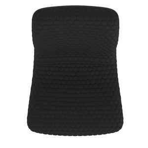 Worldwide Home Furnishings Brixx-side Honeycomb Upholstered Chair - Elevate Your Dining Experience With Classic Style & Comfort Black Pu,Black Faux Leather,Metal 202-083blk