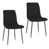 !nspire Brixx Side Chair Black Pu/Black Faux Leather/Metal