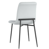 !nspire Brixx Side Chair Light Grey Pu/Black Faux Leather/Metal