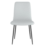 !nspire Brixx Side Chair Light Grey Pu/Black Faux Leather/Metal