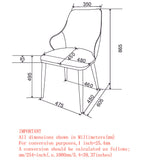 !nspire Kash Side Chair Beige Fabric/Black Fabric/Metal
