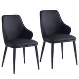 !nspire Kash Side Chair Black Pu/Black Faux Leather/Metal