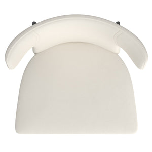 Worldwide Home Furnishings Olis-side Chair - Modern Wingback Design With Curved Comfort, Perfect For Dining Or Casual Spaces Beige Pu,Black Faux Leather,Metal 202-085pubg