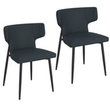 !nspire Olis Side Chair Pu Black Pu/Black Faux Leather/Metal
