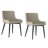 !nspire Bianca Side Chair Beige/Black Fabric/Metal
