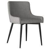 !nspire Bianca Side Chair Grey/Black Fabric/Metal