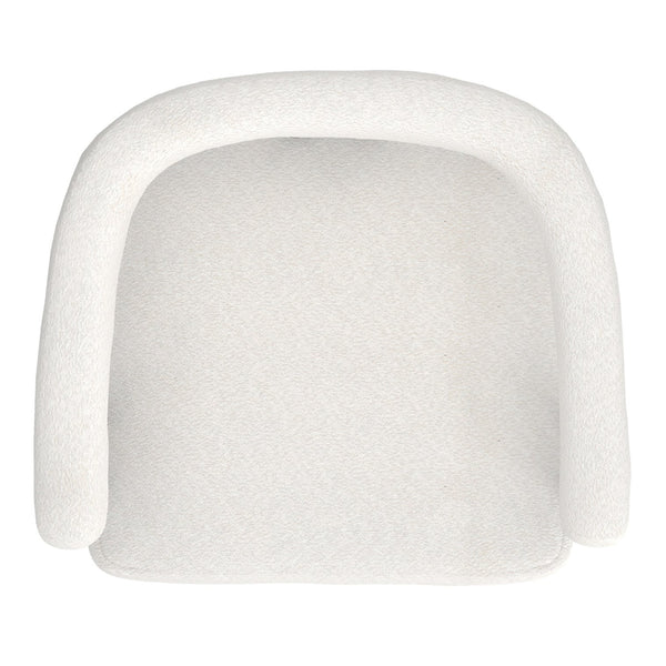 Worldwide Home Furnishings Scarlet-dining Elegant Boucle Upholstered Chairs For A Chic Dining Experience In Any Space Ivory,Black Boucle Fabric,Metal 202-108iv