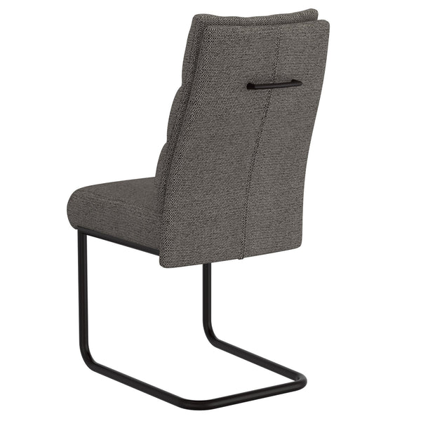 Worldwide Home Furnishings Brodi-dining Chair - Elegant Textured Fabric, High Back Comfort, Perfect For Any Dining Experience Charcoal,Black Fabric,Metal 202-138ch