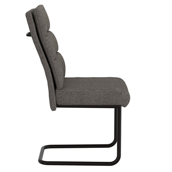 Worldwide Home Furnishings Brodi-dining Chair - Elegant Textured Fabric, High Back Comfort, Perfect For Any Dining Experience Charcoal,Black Fabric,Metal 202-138ch