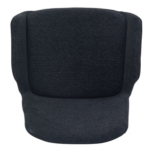 Worldwide Home Furnishings Signy-dining Chair - Luxurious Chenille Fabric With Swivel Base And Stylish Metal Support For All Spaces Black,Black Fabric,Metal 202-144bk