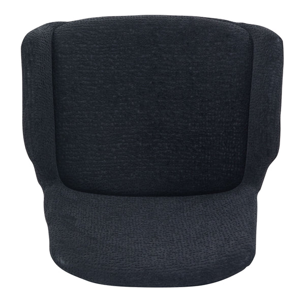 Worldwide Home Furnishings Signy-dining Chair - Luxurious Chenille Fabric With Swivel Base And Stylish Metal Support For All Spaces Black,Black Fabric,Metal 202-144bk