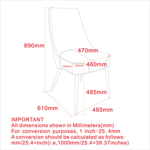 Worldwide Home Furnishings Koda-side Oversized Mid-century Dining Chair With Plush Cushions And Stylish Chrome Accents Beige,Black Faux Leather,Metal 202-158pubg