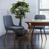 !nspire Mia Side Chair Dark Grey/Grey Leg Fabric/Solid Wood