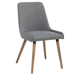 !nspire Mia Side Chair Dark Grey/Grey Leg Fabric/Solid Wood