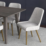 !nspire Mia Side Chair Light Grey/Grey Fabric/Solid Wood