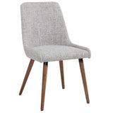 !nspire Mia Side Chair Light Grey/Grey Fabric/Solid Wood