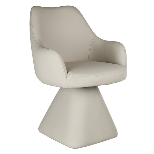 Worldwide Home Furnishings Caprese-dining Chair - Elegant Swivel Design With Monochrome Upholstery For Sophisticated Dining Spaces Beige Faux Leather 202-269beg